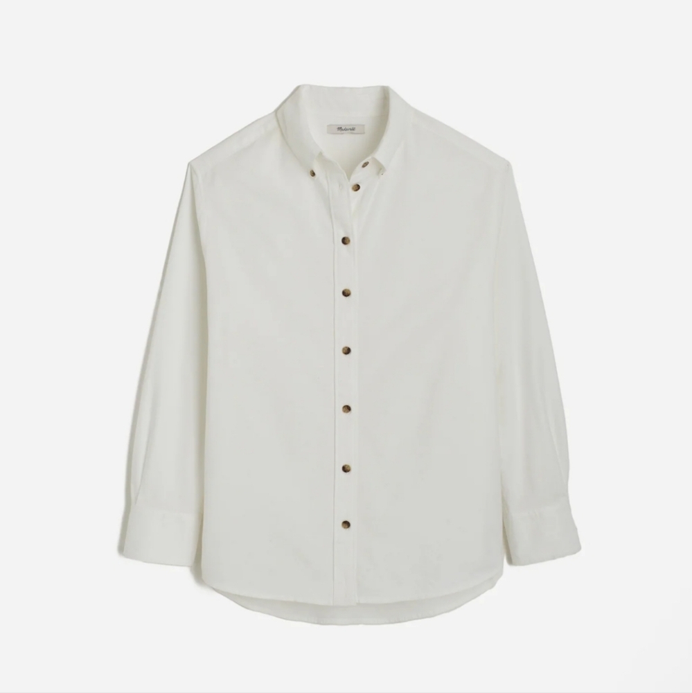J Crew Oversized Oxford Button Up Shirt XS NS342 NWT